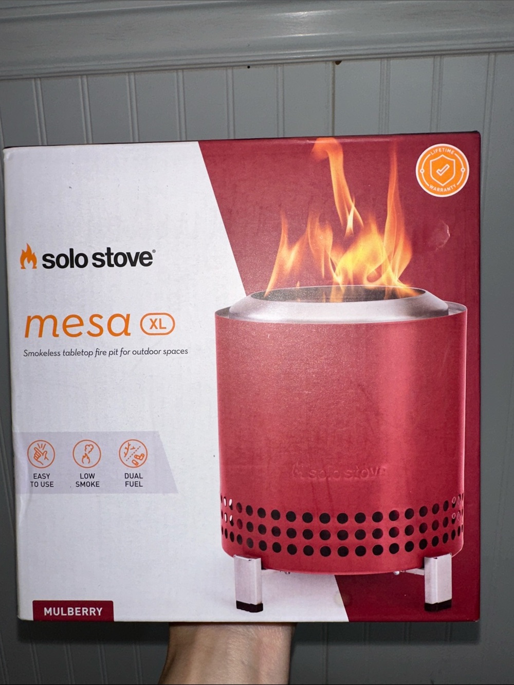 Solo Stove Mesa XL Smokeless Tabletop Fire Pit — Mulberry